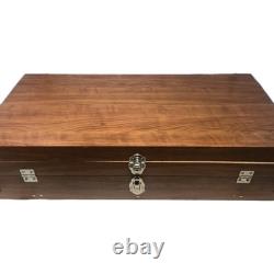 Vintage Folding Optical Sales Rep Display Case 144 Slot Eyeglass Sunglasses Wood
