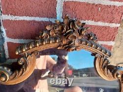 Vintage French Floral Garland Wood Display Wall Table Show Case Shadow Box Frame