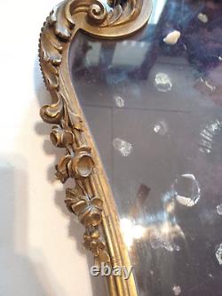 Vintage French Floral Garland Wood Display Wall Table Show Case Shadow Box Frame
