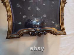 Vintage French Floral Garland Wood Display Wall Table Show Case Shadow Box Frame