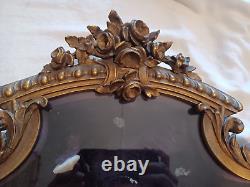 Vintage French Floral Garland Wood Display Wall Table Show Case Shadow Box Frame