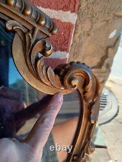 Vintage French Floral Garland Wood Display Wall Table Show Case Shadow Box Frame