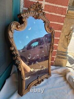 Vintage French Floral Garland Wood Display Wall Table Show Case Shadow Box Frame