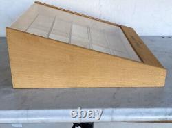 Vintage GIORGIO ARMANI Occhiali Eyeglasses Frame Display Case. Wood + Acrylic