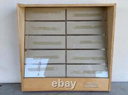 Vintage GIORGIO ARMANI Occhiali Eyeglasses Frame Display Case. Wood + Acrylic