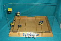 Vintage Gillette Razor Blade Wood & Glass Counter Top Display Case Rexall