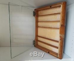 Vintage Gillette Razor Blade Wood and Glass Advertising Counter Top Display Case