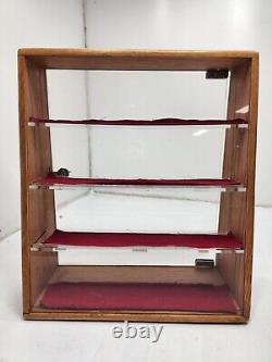 Vintage Guess Watches 4 Shelf Wood Display Case with Key