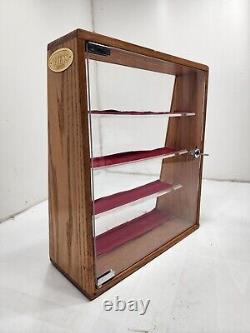Vintage Guess Watches 4 Shelf Wood Display Case with Key