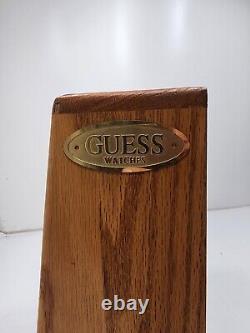 Vintage Guess Watches 4 Shelf Wood Display Case with Key