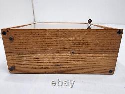 Vintage Guess Watches 4 Shelf Wood Display Case with Key