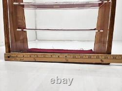 Vintage Guess Watches 4 Shelf Wood Display Case with Key