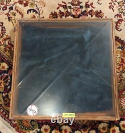 Vintage Handmade 50+ Yrs Estate OLD WOOD-GLASS JEWELRY DISPLAY CASE Flea Market