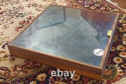 Vintage Handmade 50+ Yrs Estate OLD WOOD-GLASS JEWELRY DISPLAY CASE Flea Market