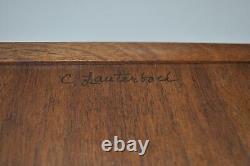 Vintage Handmade Lauterbach Craig Wood Jewelry Display Box Hand Crafted Signed