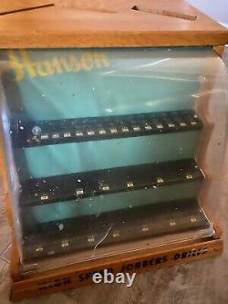Vintage Hanson High Speed Drill Bit Hardware Store Wooden Retail Display Case