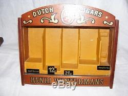 Vintage Henri Wintermans Glass Front Display Case Shop Display Cigar Adveritsing