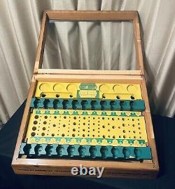 Vintage Henry Hanson Taps & Dies Ace Wood Store Display Case Great Condition