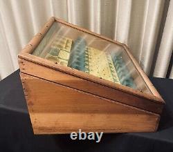 Vintage Henry Hanson Taps & Dies Ace Wood Store Display Case Great Condition