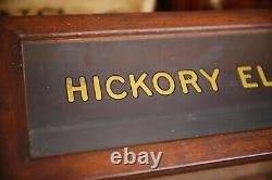 Vintage Hickory Elastic Sewing Thread Antique Store Counter Wood Display Case