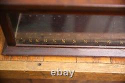 Vintage Hickory Elastic Sewing Thread Antique Store Counter Wood Display Case