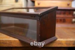 Vintage Hickory Elastic Sewing Thread Antique Store Counter Wood Display Case