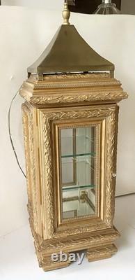 Vintage Horchow Vitrine Italian Rococo Wood Display Case Curio Cabinet