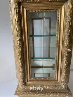 Vintage Horchow Vitrine Italian Rococo Wood Display Case Curio Cabinet