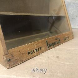 Vintage Imperial Pocket Knife glass Display Case
