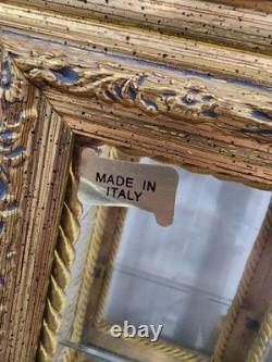 Vintage Italian Gold Gilt Glass Mirrored Display Case Cabinet Creazioni