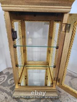 Vintage Italian Gold Gilt Glass Mirrored Display Case Cabinet Creazioni