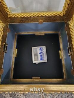 Vintage Italian Gold Gilt Glass Mirrored Display Case Cabinet Creazioni