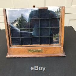 Vintage JEWELRY DISPLAY CASE WOOD & GLASS BROADWAY NEW YORK CITY