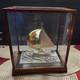 Vintage Japan Fine 950 Sterling Silver Sailboat Encased Wood Glass Display Case