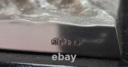 Vintage Japan Fine 950 Sterling Silver Sailboat Encased Wood Glass Display Case
