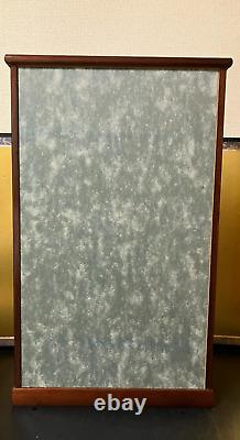 Vintage Japanese Display Glass Case Brown Wood Frame Doll Geisha H21.1 W12.7in