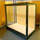 Vintage Japanese Display Glass Case Wood Frame Doll Geisha H14.1 W14.9in