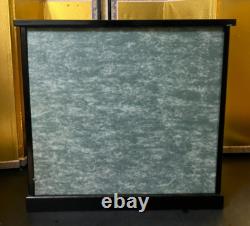 Vintage Japanese Display Glass Case Wood Frame Doll Geisha H14.1 W14.9in