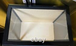 Vintage Japanese Display Glass Case Wood Frame Doll Geisha H14.1 W14.9in