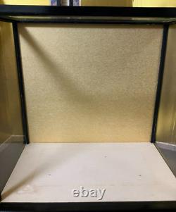 Vintage Japanese Display Glass Case Wood Frame Doll Geisha H14.1 W14.9in