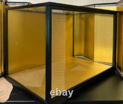 Vintage Japanese Display Glass Case Wood Frame Doll Geisha H15.1 W22.3in