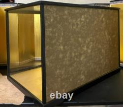 Vintage Japanese Display Glass Case Wood Frame Doll Geisha H15.1 W22.3in