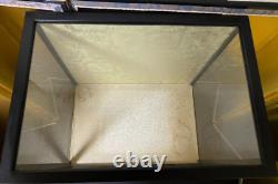 Vintage Japanese Display Glass Case Wood Frame Doll Geisha H16.4 W16.8in