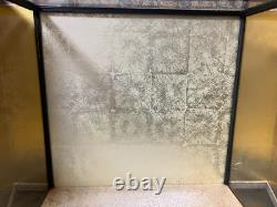 Vintage Japanese Display Glass Case Wood Frame Doll Geisha H16.4 W16.8in