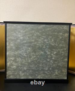 Vintage Japanese Display Glass Case Wood Frame Doll Geisha H17.1 W18.5in