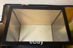 Vintage Japanese Display Glass Case Wood Frame Doll Geisha H17.1 W18.5in