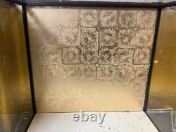 Vintage Japanese Display Glass Case Wood Frame Doll Geisha H17.1 W18.5in