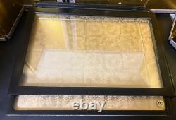 Vintage Japanese Display Glass Case Wood Frame Doll Geisha H17.1 W18.5in