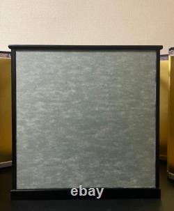 Vintage Japanese Display Glass Case Wood Frame Doll Geisha H17.2 W16.9in