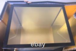 Vintage Japanese Display Glass Case Wood Frame Doll Geisha H17.2 W16.9in